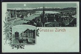 Litho Zürich, Panorama, Rathausquai