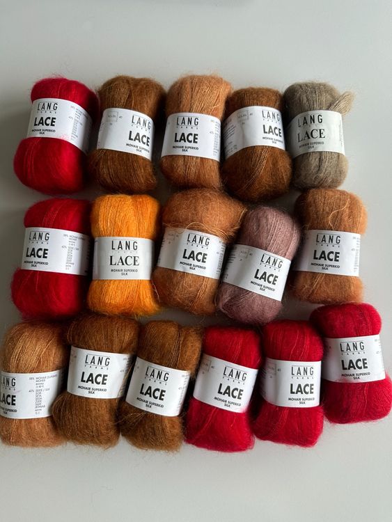 Fil à Tricoter Lang Yarns Laguna - Réf. 871.0016 - 80% Viscose, 20% Soie - Couleur Vert/grun - 13 Pelotes - Neuf