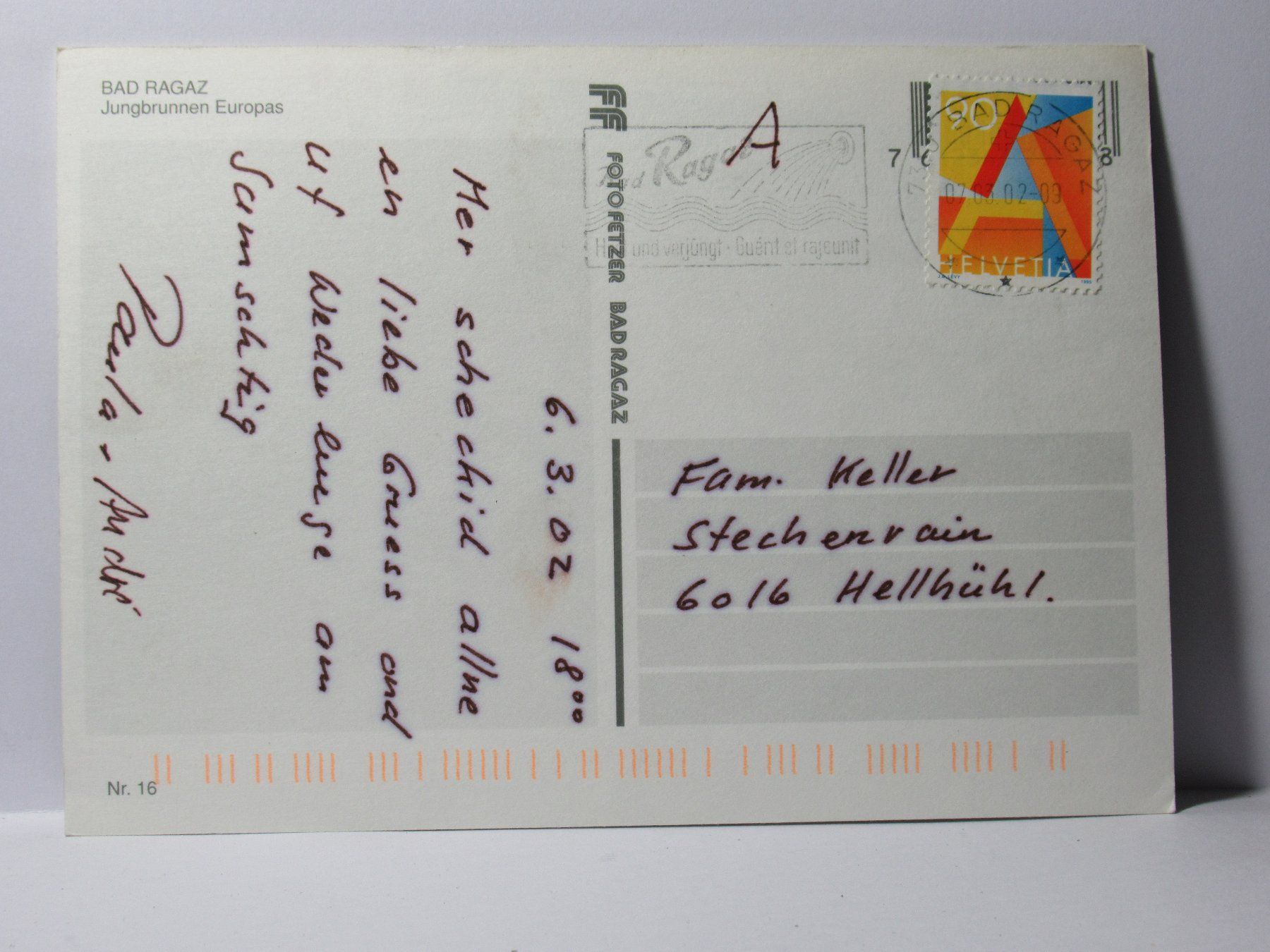 Cartes postales: Bad Ragaz – D'occasion à Grenchen par frechri 1