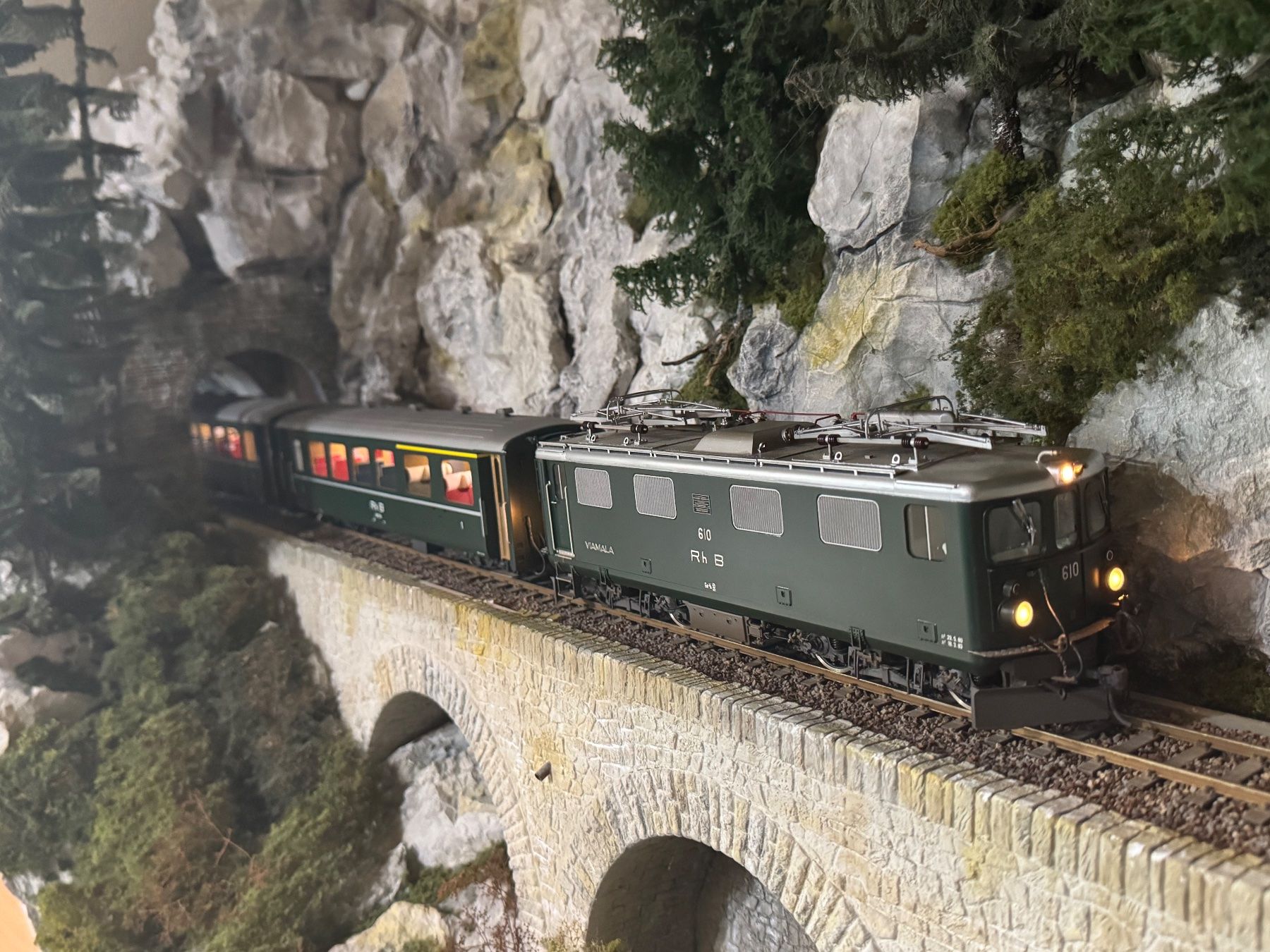Modelleisenbahnen: Model Rail, Bernina- Wagen- Set, Om – Neu (gemäss Beschreibung) aus Krummenau von ferrotech 1