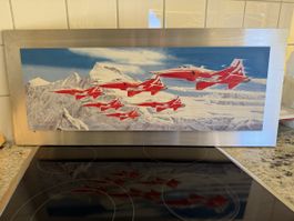 Wandbild Patrouille Suisse Wilfred Hardy Metall limitiert