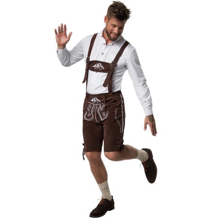 Herren Trachten Lederhose braun Größe L