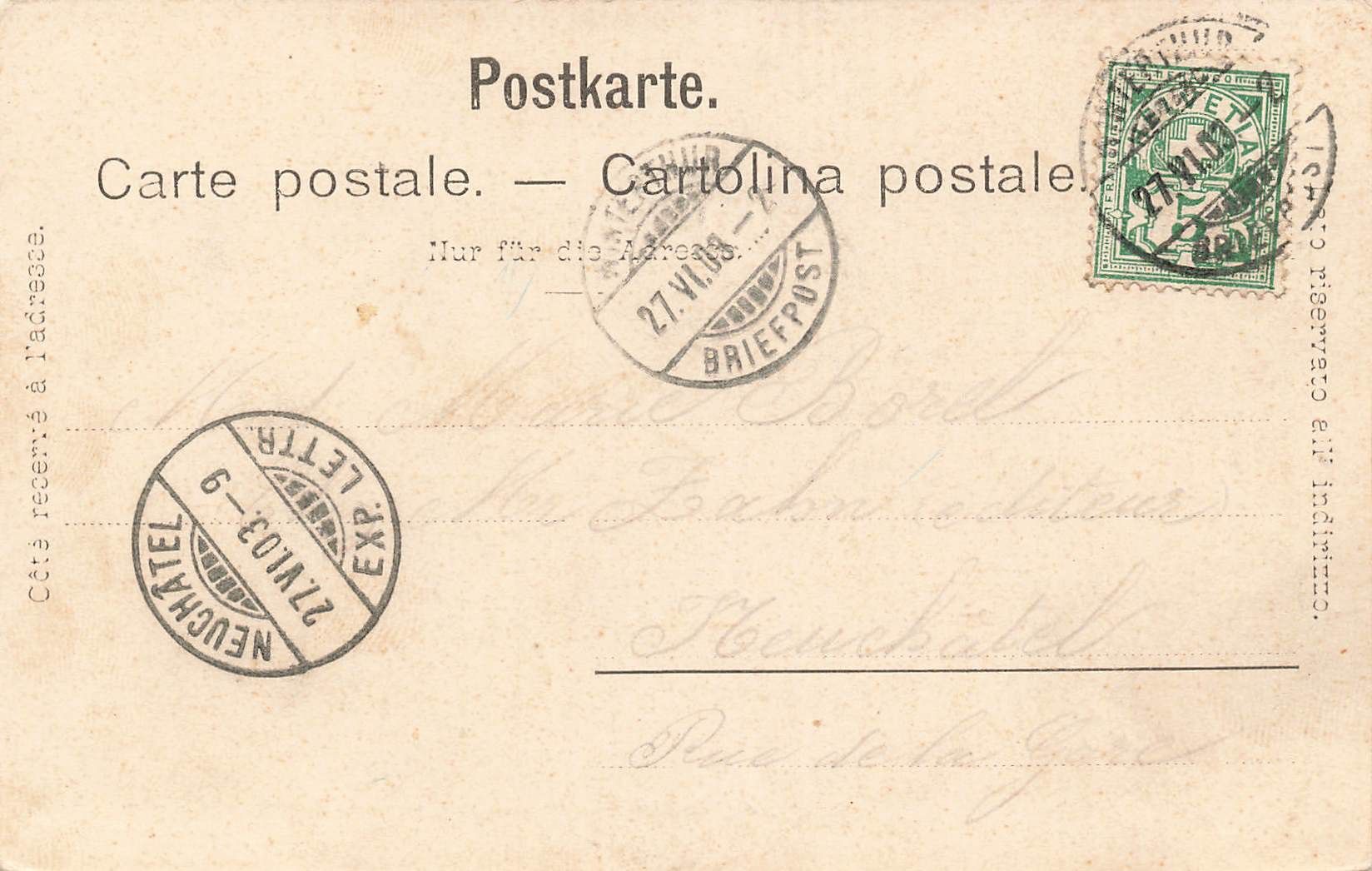 Cartoline postali: Winterthur – Usato da Biasca venduto da Blenio71 1