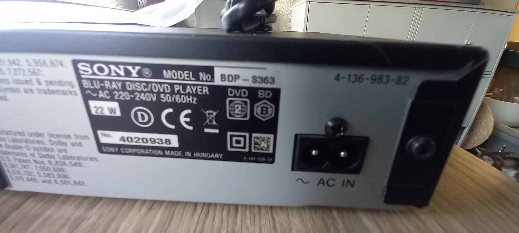 Sony Sistemi audio & multimediali: Sony Bluray Player BDP-S363 – Usato da Urtenen-Schönbühl venduto da Audiovintage 4