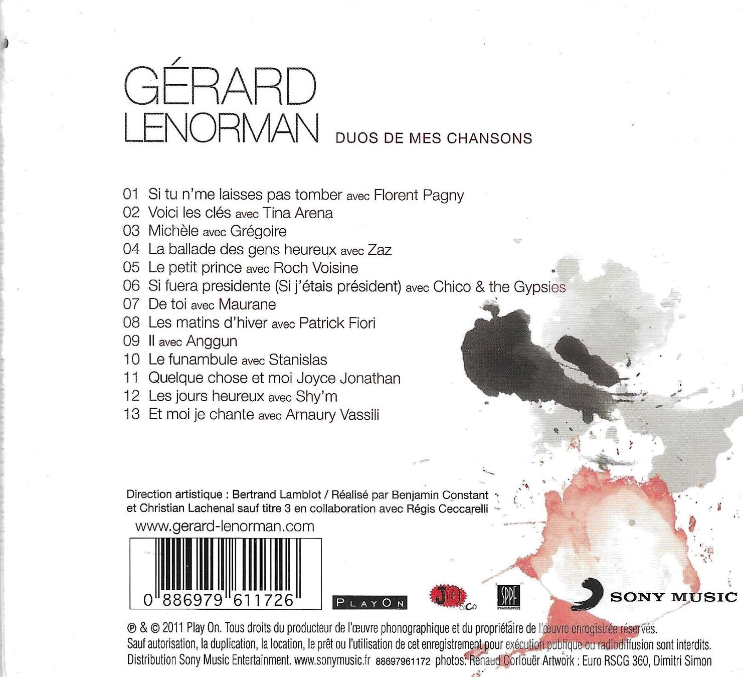 CDs: Gérard Lenorman - Duos de mes chansons – D'occasion à Savagnier par Ne2065 1