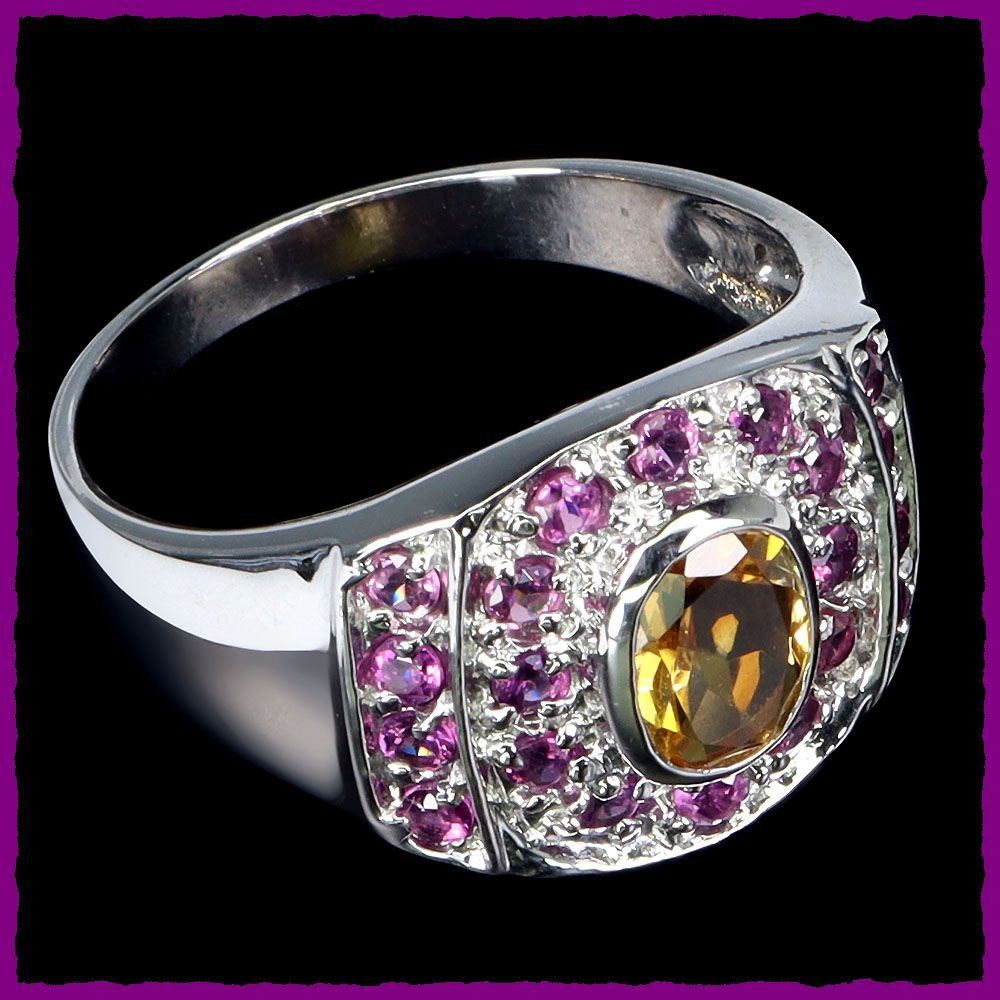 Anelli: Citrin - Rhodolith Garnet Ringe 925 Silber – Nuovo e nell'imballaggio originale da Oberglatt ZH venduto da Goldfee1 2