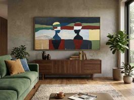 Wandbild abstrakt Signiert MR