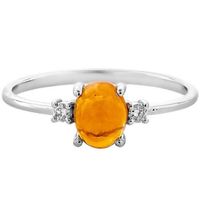 0.82tcw Opal Ring 14k Weissgold