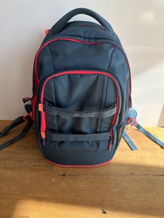 Satch Schulrucksack Blau/Pink 