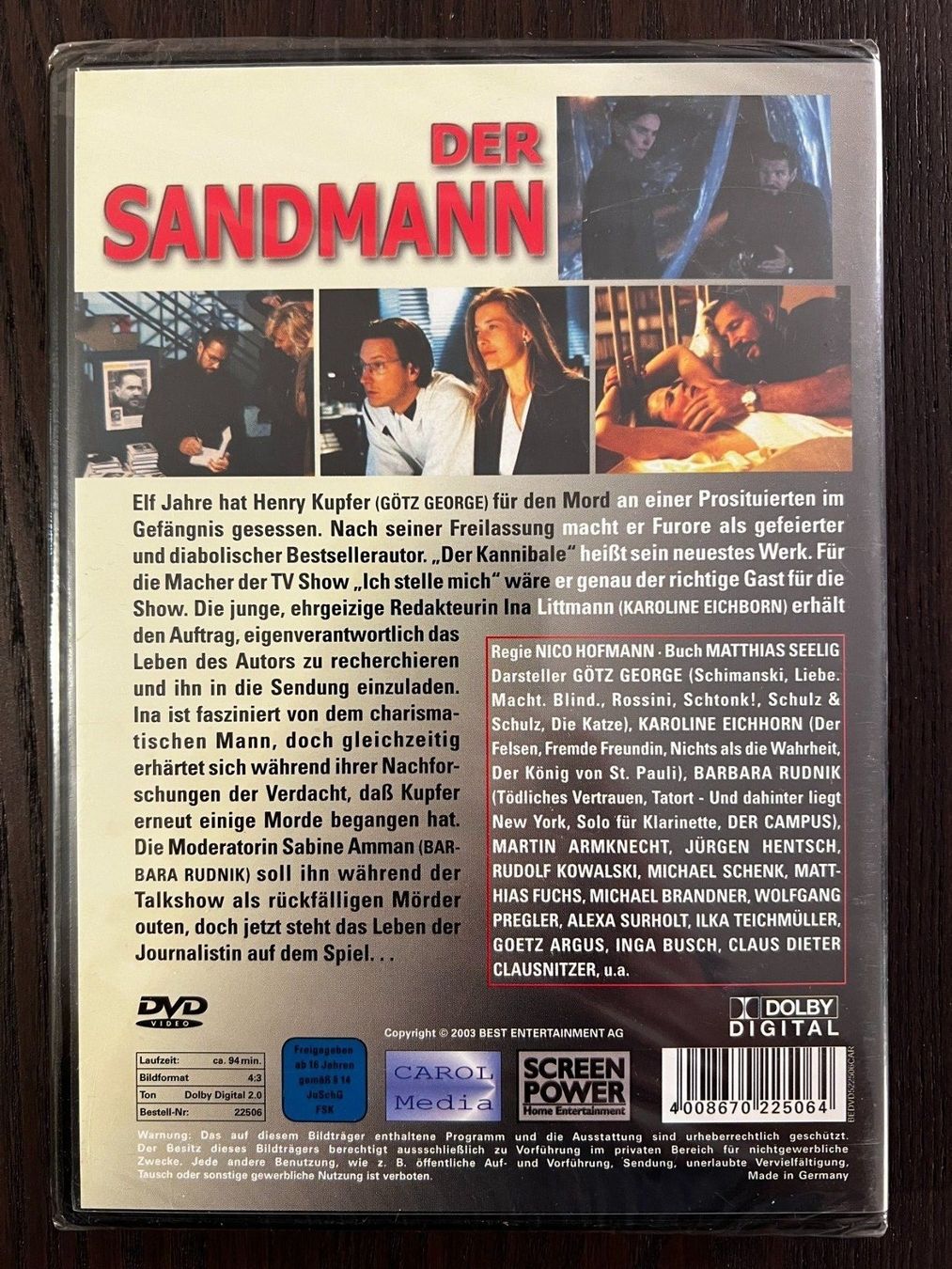 Alle DVDs: Der Sandmann – Neu und originalverpackt aus Zürich von FilmFreunde 1