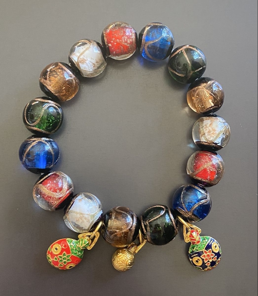 Bracciali & Braccialetti: Unique Glass Beaded Bracelet with Charm Details – Nuovo (secondo la descrizione) da Collex venduto da RCXGJ 1