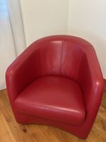 Sessel rot Leder sehr guter Zustand