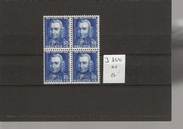 timbre Pro Juventute 1941 J100 bloc de 4 **