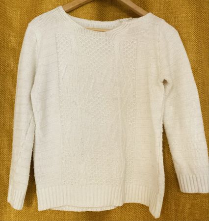Pullover blanc en coton