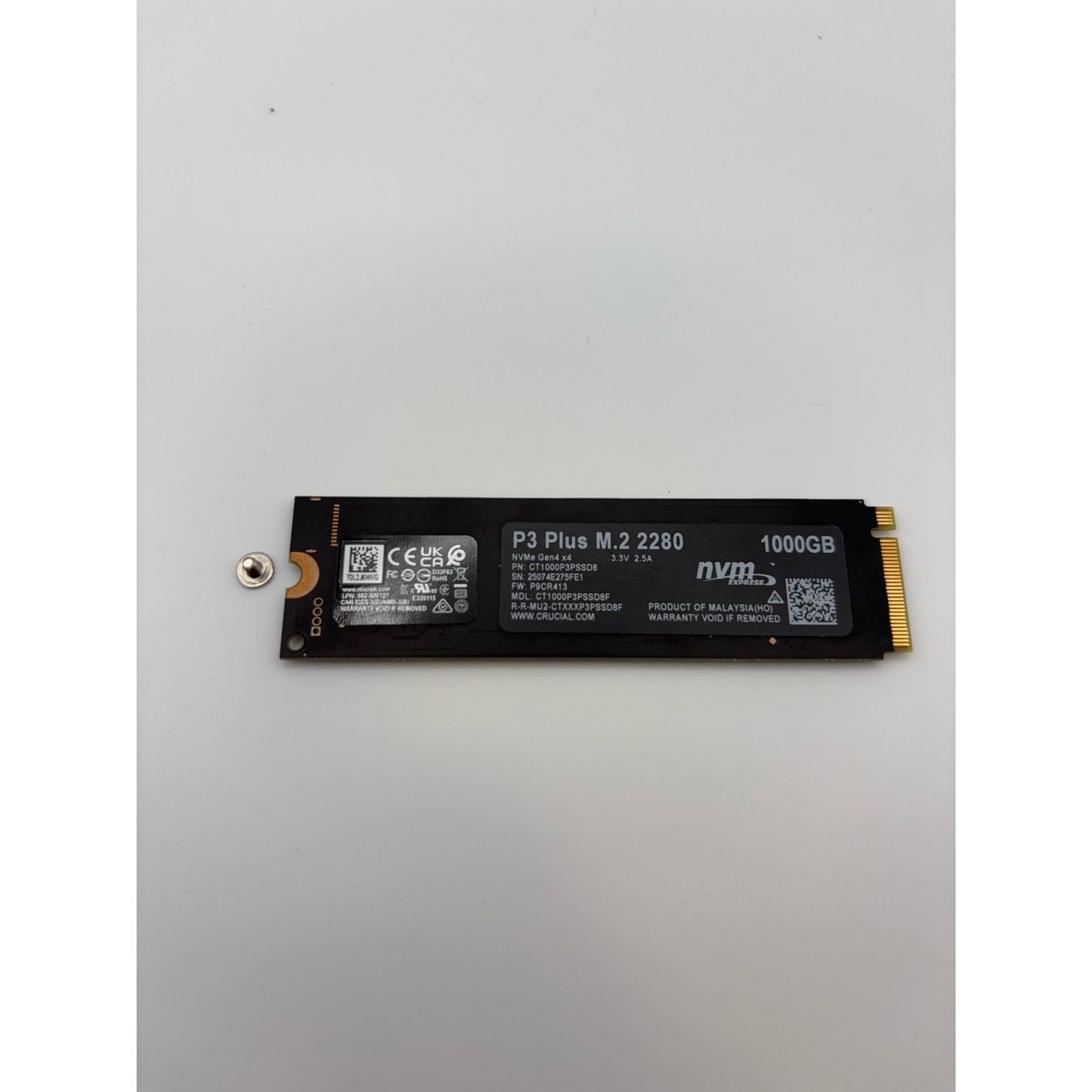 Crucial Harddisks: Crucial P3 Plus 1000 GB, M.2 2280 – Gebraucht aus Muri AG von Kev90_ 1