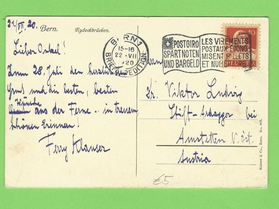 Cartoline postali: Bern, Nydeckbrücken – Usato da Zürich venduto da t24_de 1