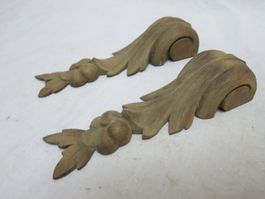 Fund Antik Selten Paar Holz - Ornamente Schnitzerei Deko