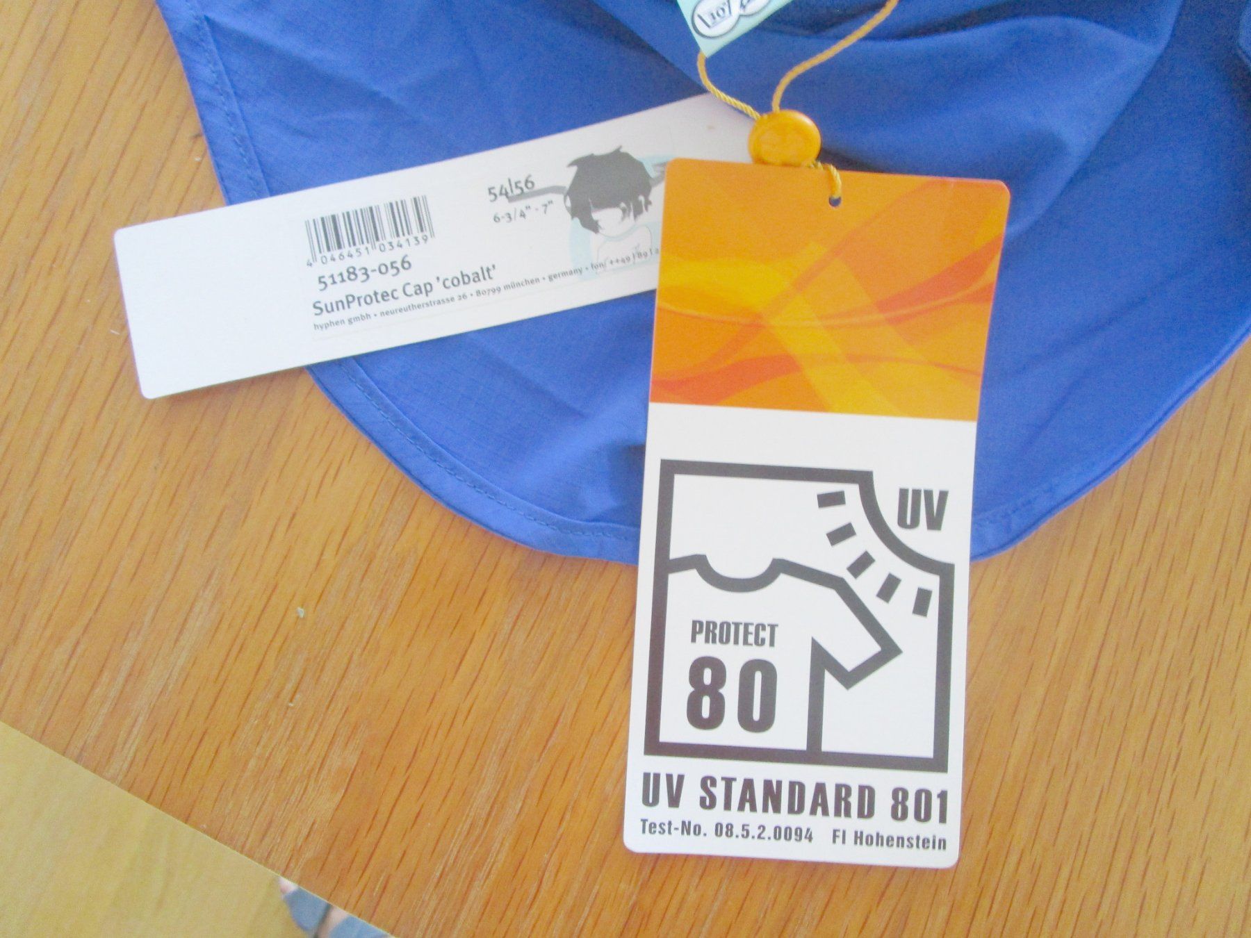 Sonstige Jungenkleidung: hyphen Kinder Sonnenkappe Cobalt Gr. 54-56 – Neu und originalverpackt aus Luterbach von Evbu 2
