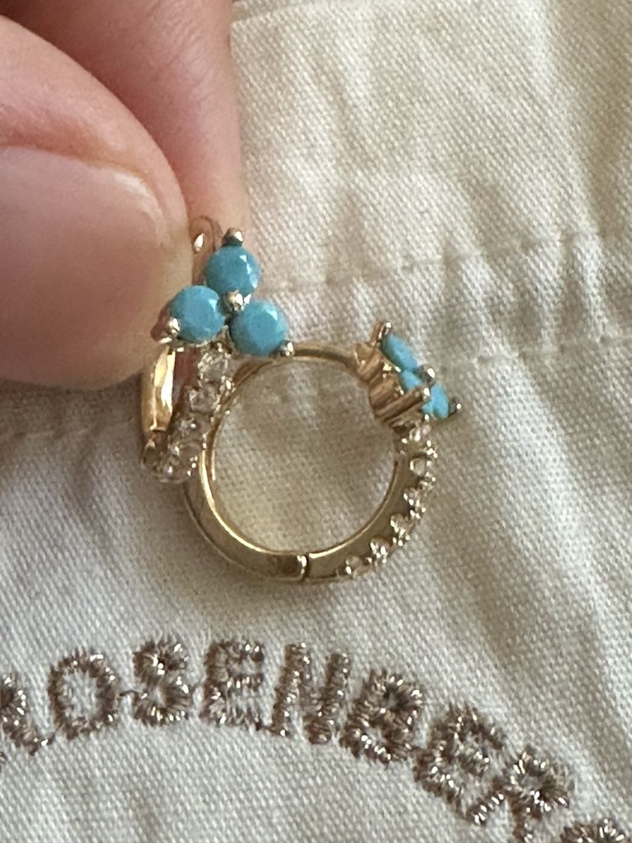 Orecchini pendenti & Orecchini a lobo: Ohrringe Gold türkis - Modeschmuck neu – Nuovo e nell'imballaggio originale da Diepoldsau venduto da Soleil0425 1