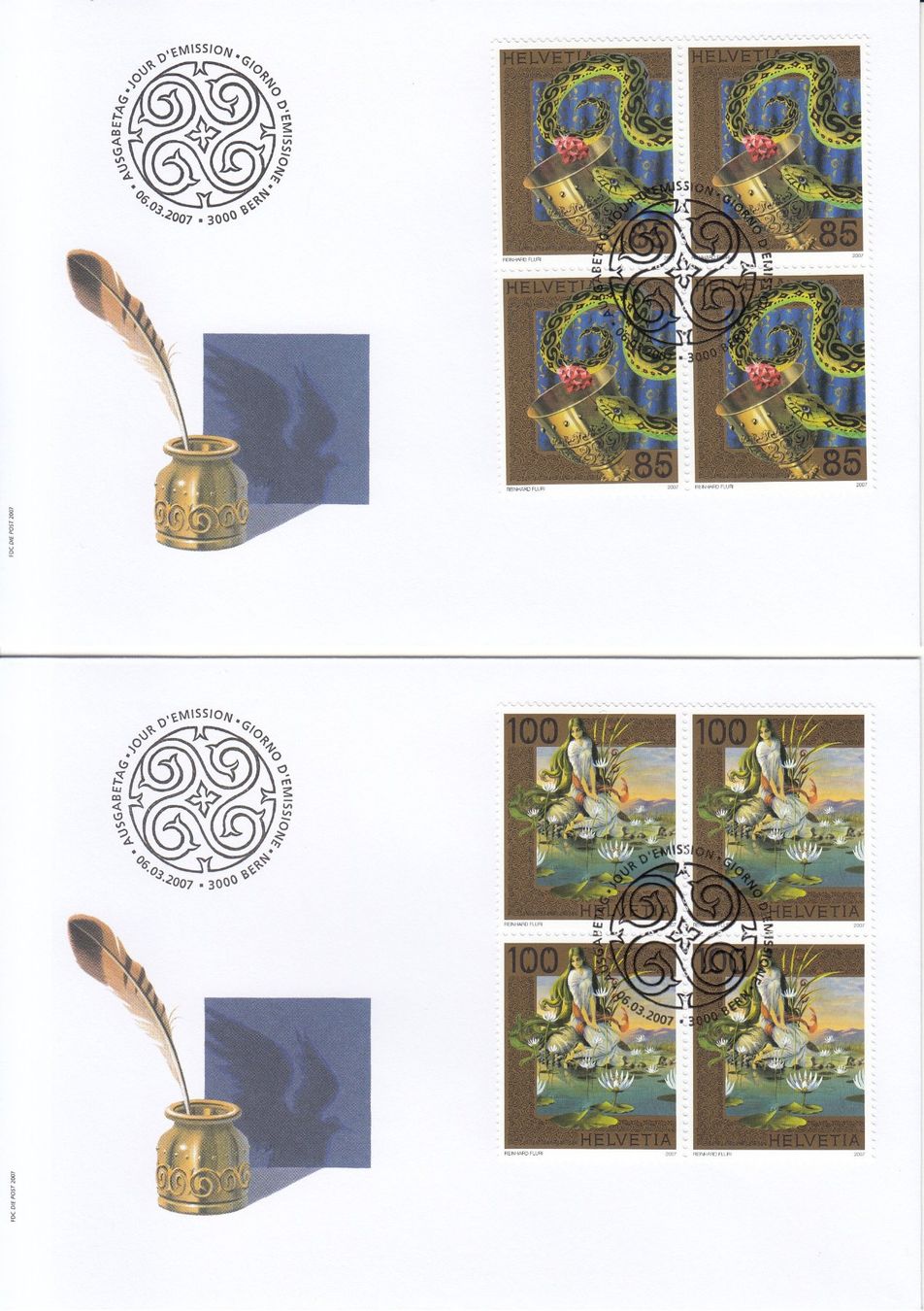 Tutti i francobolli: SBK 1222 - 1225 im 4er-Block FDC – Usato da Bürglen TG venduto da StampGraf 1