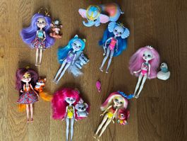 8 Enchantimals Puppen mit Zubehör, Top Zustand