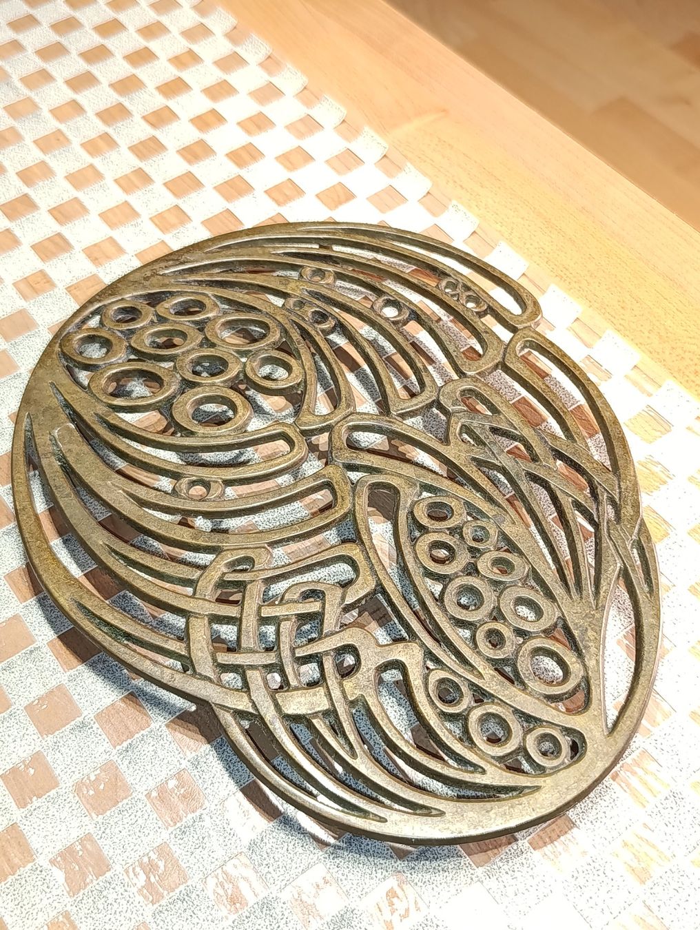 Sottobicchieri: Jugendstil Wärmeschutzer Untersetzer Messing ablage Bronze – Usato da Steffisburg venduto da 1.Schmuckschatulle 2