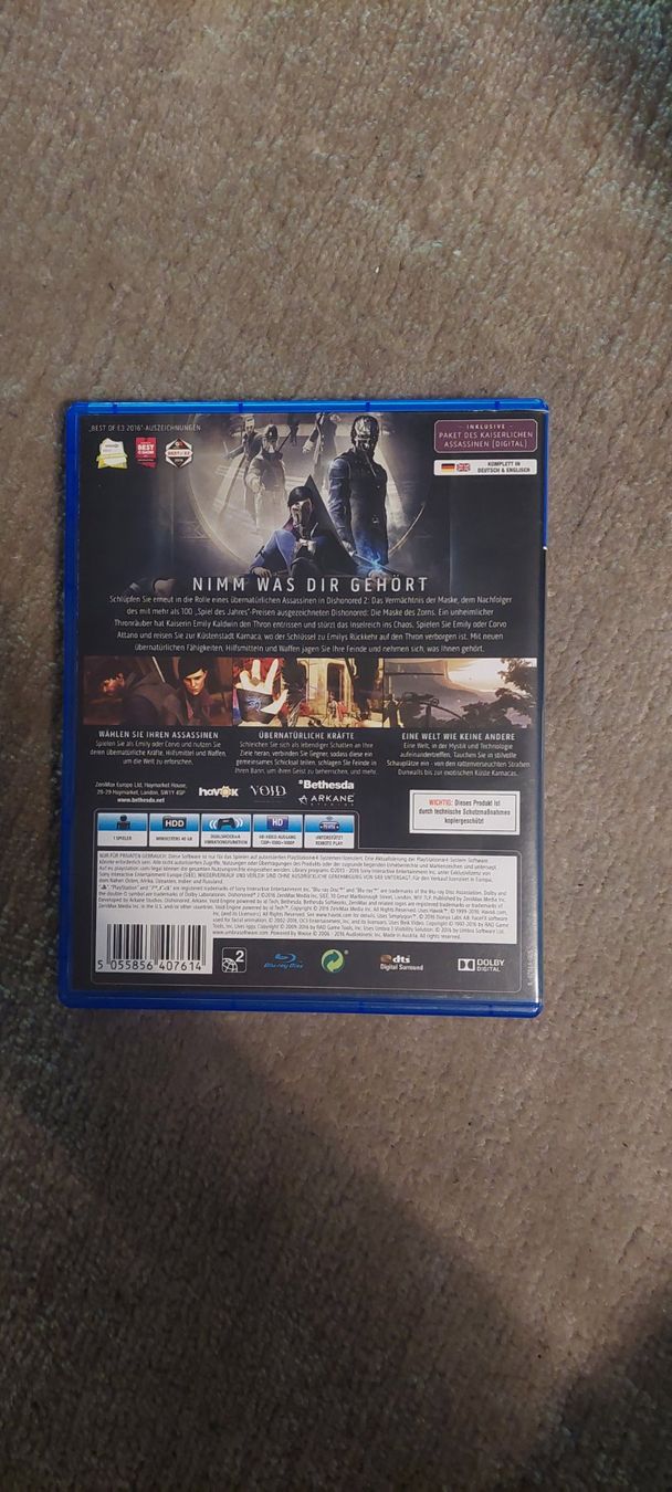Sony Giochi: Dishonored 2 Das Vermächtnis der Maske – Usato da Büren so venduto da Cr4nk 1