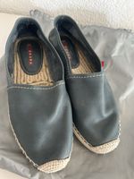 Prada Espadrilles aus Leder 39,5-40, Graublau