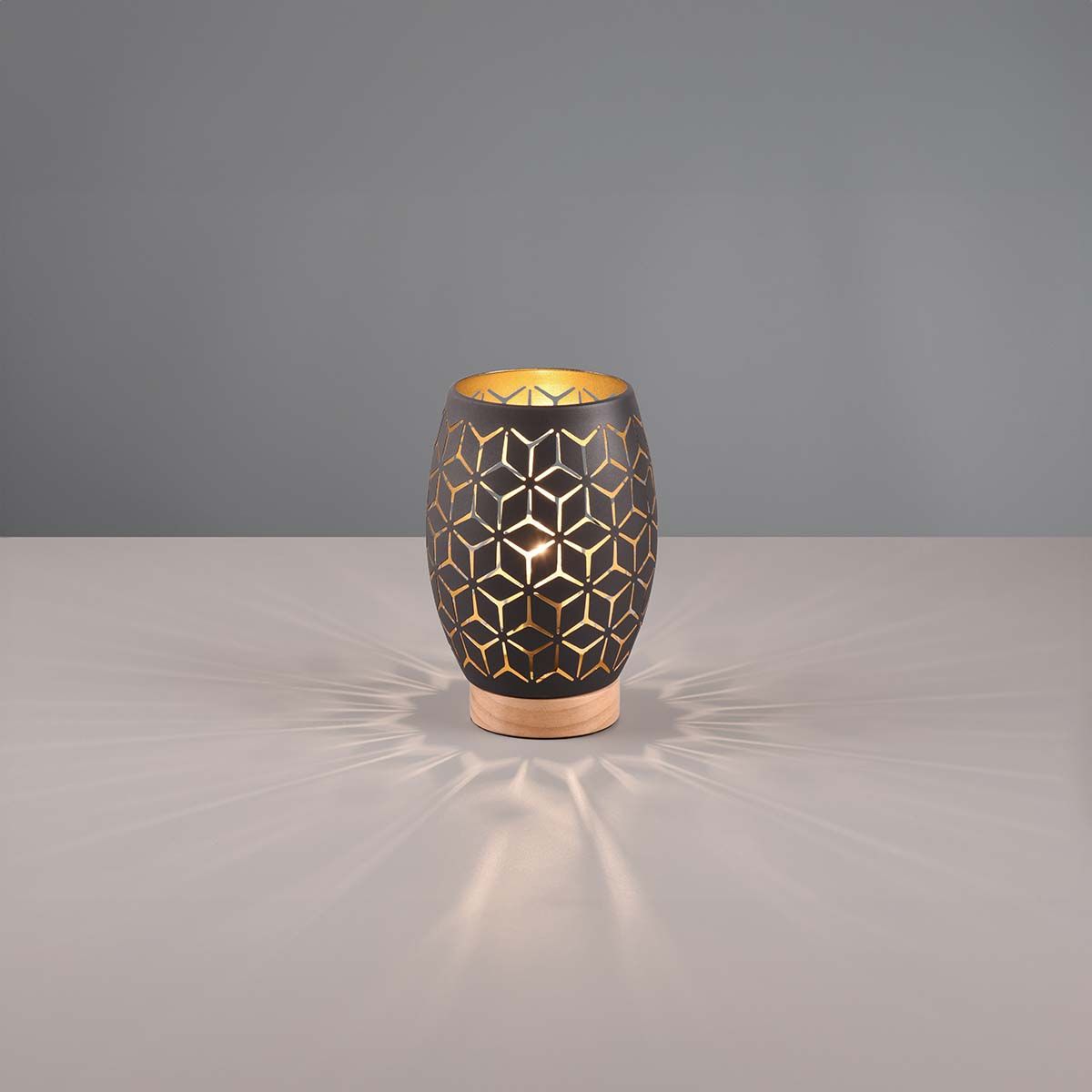 Lampade: Tischleuchte, Muster, Metall, 21 cm Höhe – Nuovo (secondo la descrizione) da Kreuzlingen venduto da Smart-Light