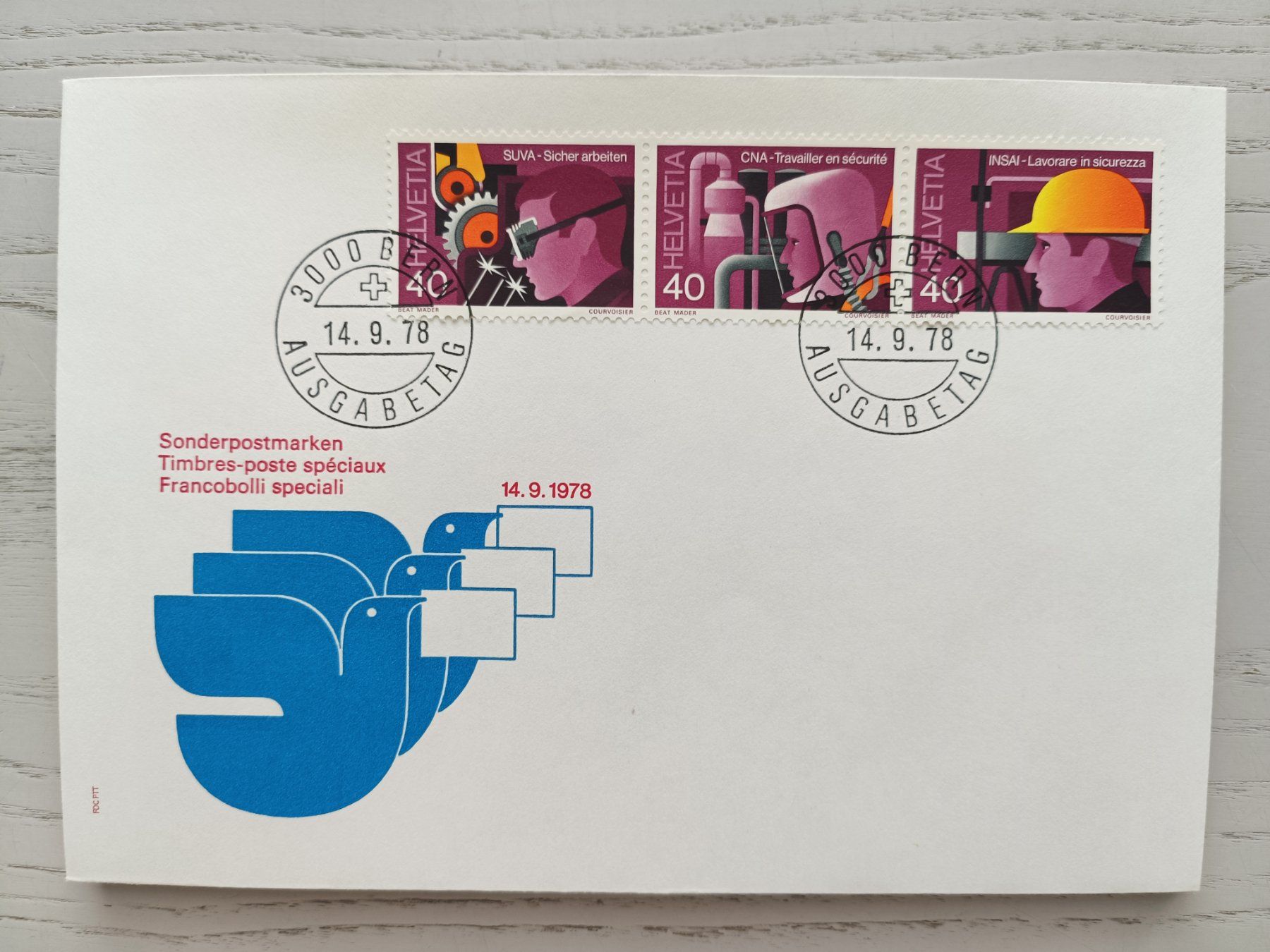Tutti i francobolli: 1978 FDC Werbemarken Zusammenhängend – Usato da Dübendorf venduto da goeggi79