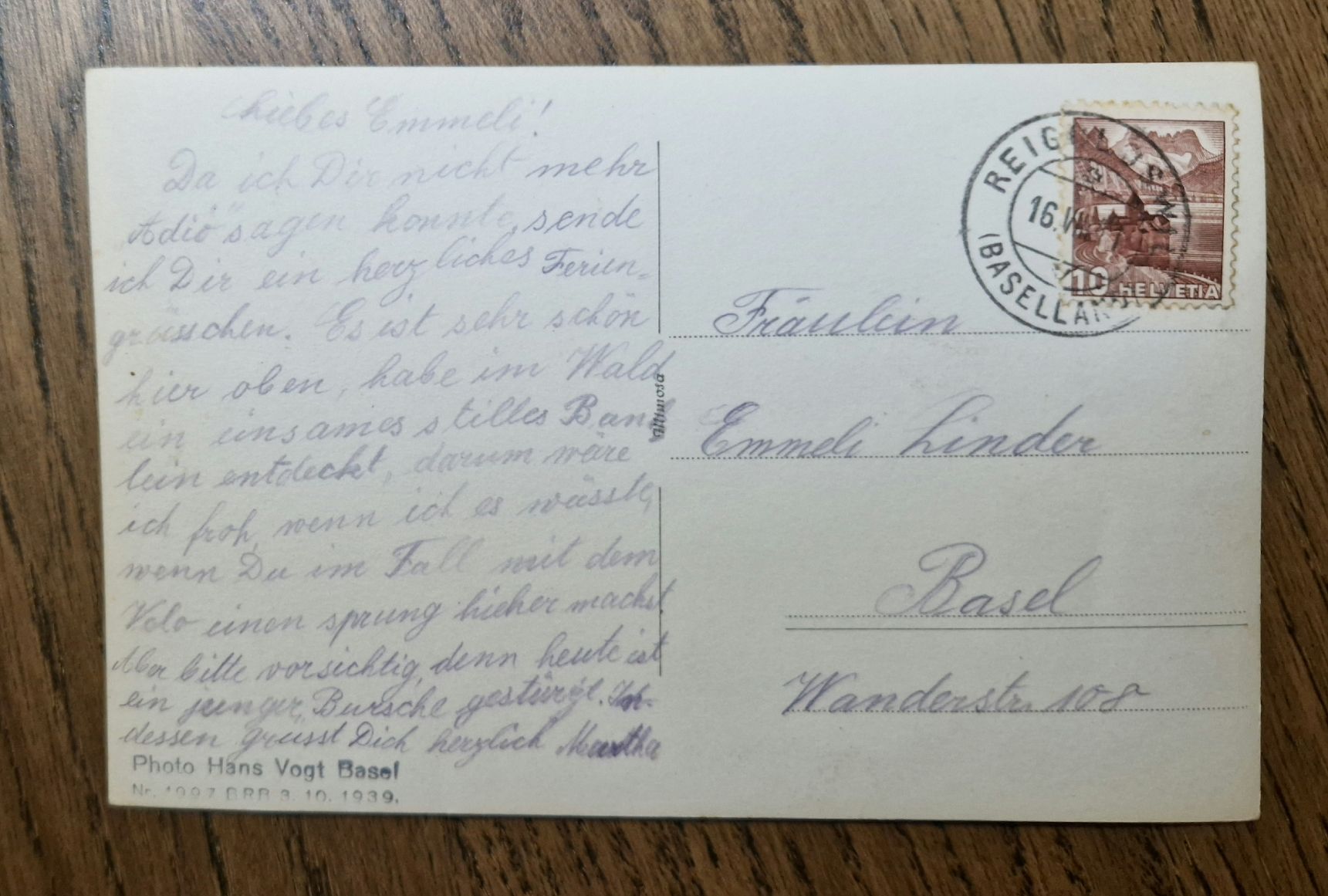 Cartoline postali: Pension Eichenhof ob Reigoldswil 40iger Jahre – Usato da Ebikon venduto da Donar50 2