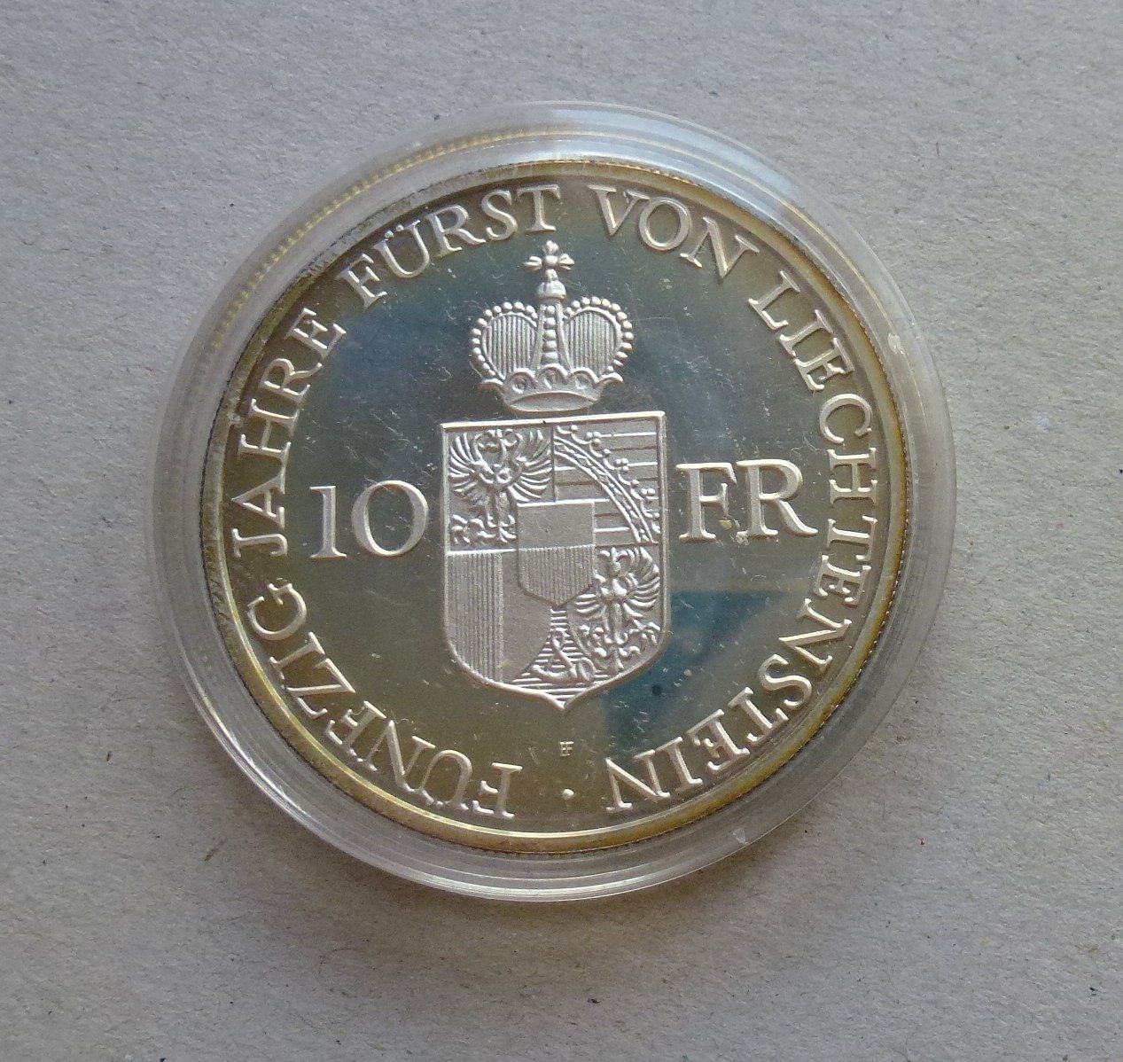 Alle Münzen: Liechtenstein ++ 10 Franken 1988 Silber – Gebraucht aus Walkringen von Casablanca777