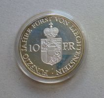 Liechtenstein ++ 10 Franken 1988 Silber
