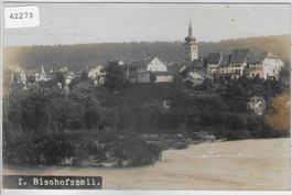 Bischofszell von der Thur aus gesehen