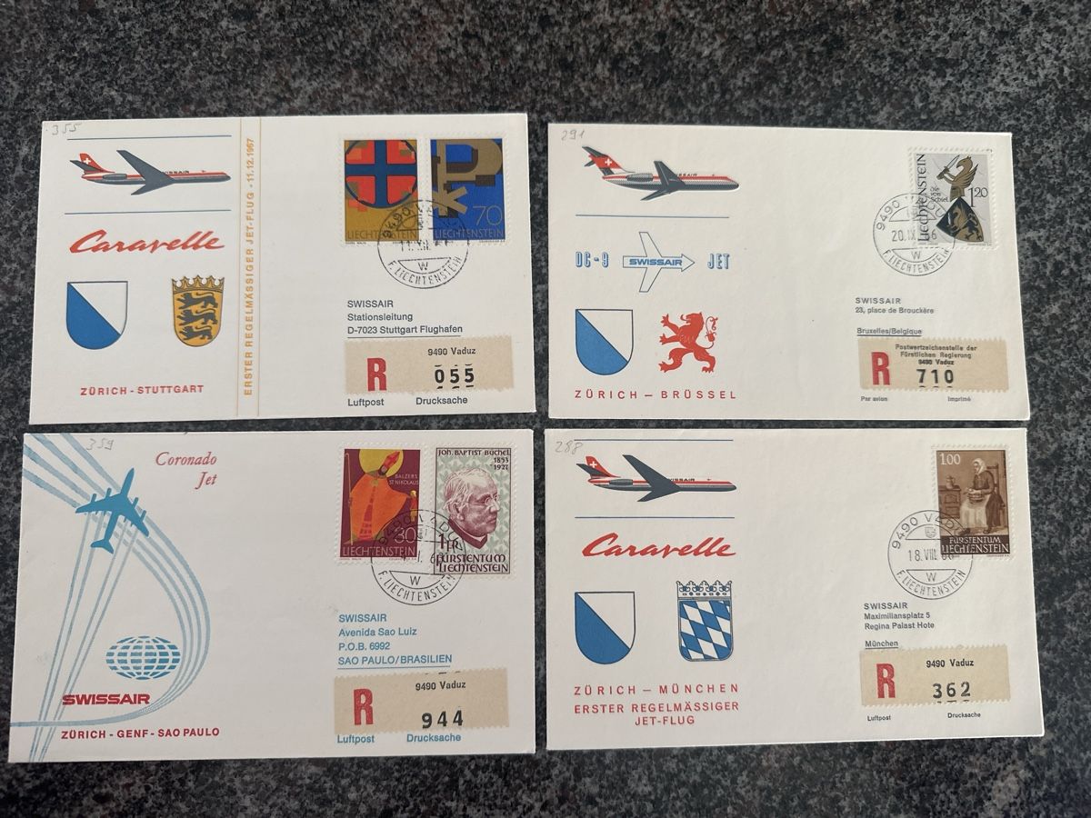 Buste & buste per spedizione: Swissair 1966 – Usato da Morbio Inferiore venduto da Ecod