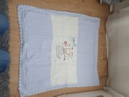 Couverture bébé , motif ourson pêcheur - douce!