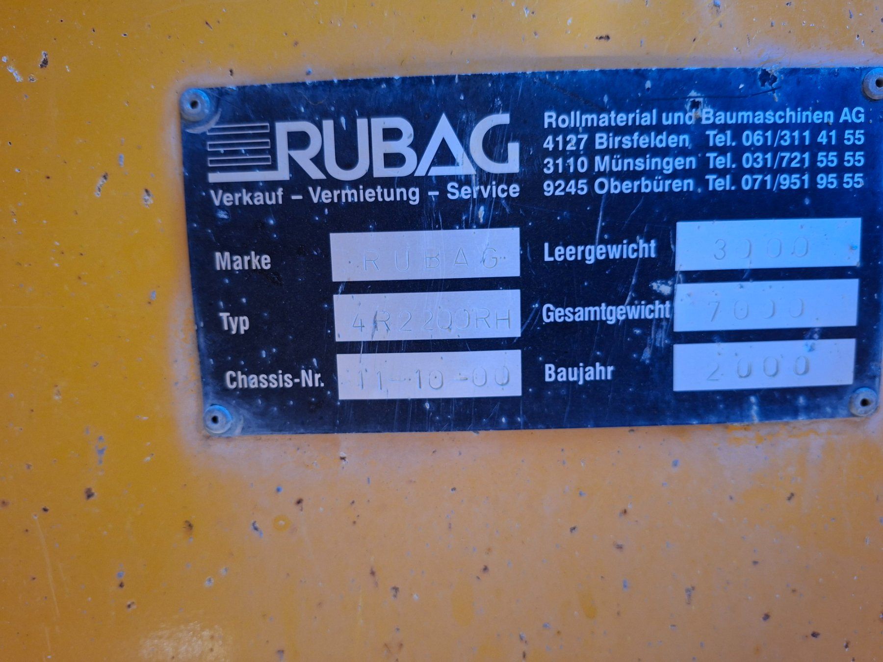 Tutte le macchine: Dumper Rubag 4R 2200 RH – Usato da Fehren venduto da saab9000a 4