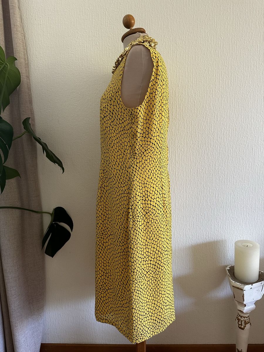 Vestiti: Robe jaune sans manches imprimé serpent taille 40 42 – Usato da Châtelaine venduto da Alexandra.jankowski 1