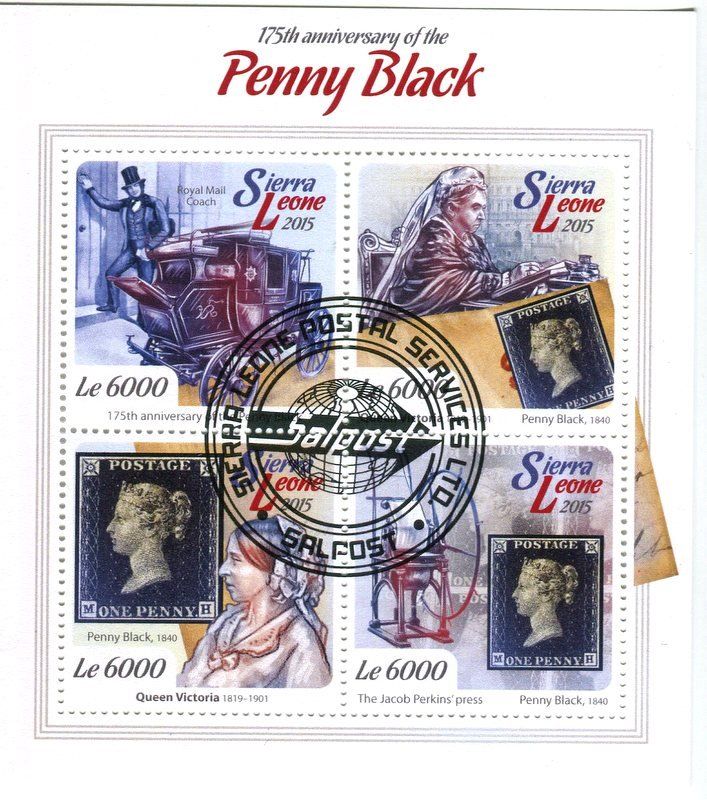 Tous les timbres: Block "One Penny Black". Sierra Leone – Neuf avec emballage d'origine à Basel par Butsch5
