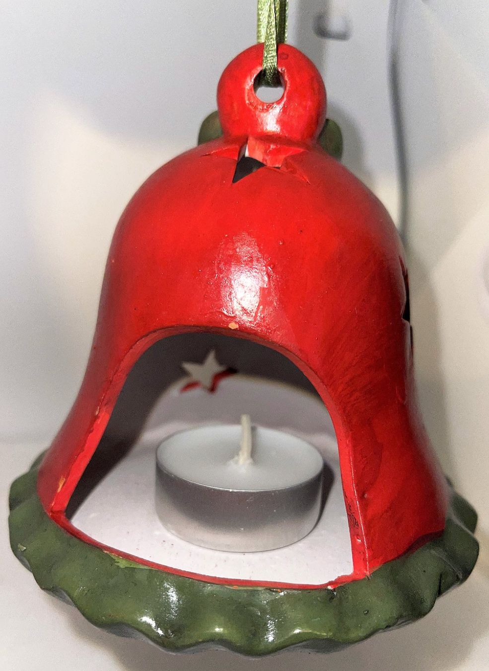Portacandele: Windlicht Glocke rot grün Keramik – Nuovo (secondo la descrizione) da Lutzenberg venduto da Truhe 2