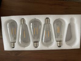 5x Osram LED-Lampe Vintage Glühlampenform E27