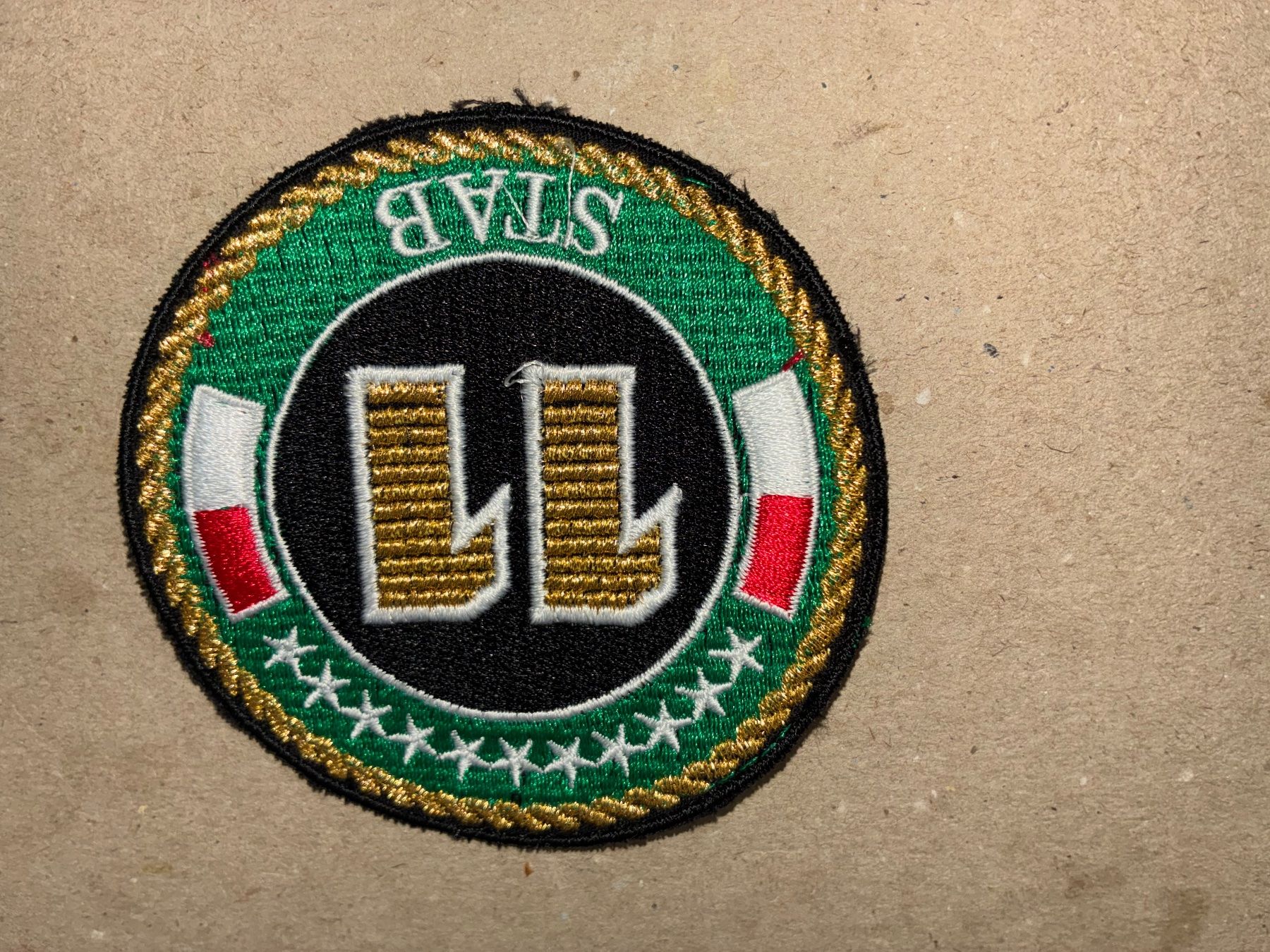 Schweizer Armee Toppe: Stab Inf bat 11 gold – Usato da Oberiberg venduto da reimet