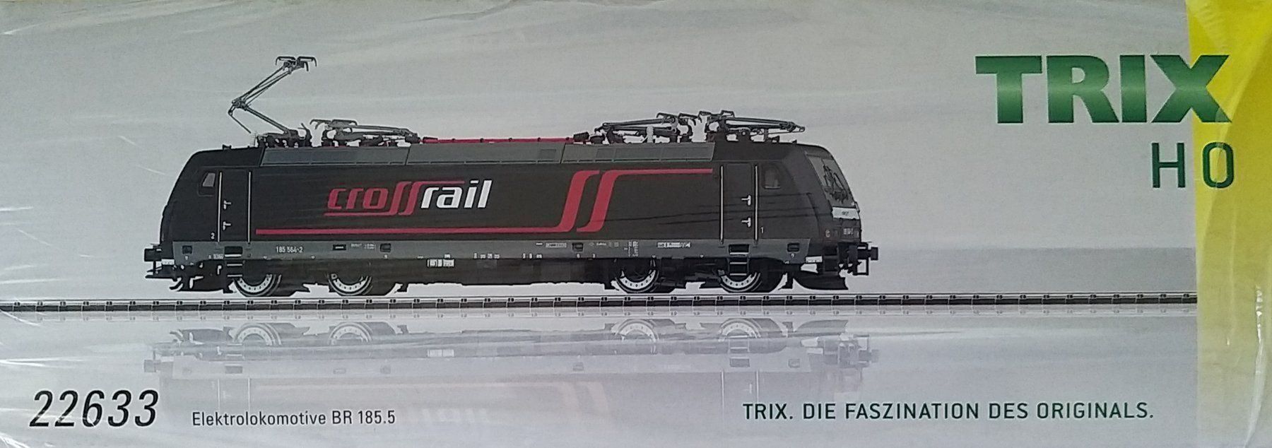 Trix Modellini di ferrovie: Trix 22633 E-Lok BR 185.5 Crossrail AG – Nuovo e nell'imballaggio originale da Rotkreuz venduto da MOBAHN-1zu87