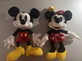 Lot de deux peluches Mickey et Minnie Disney