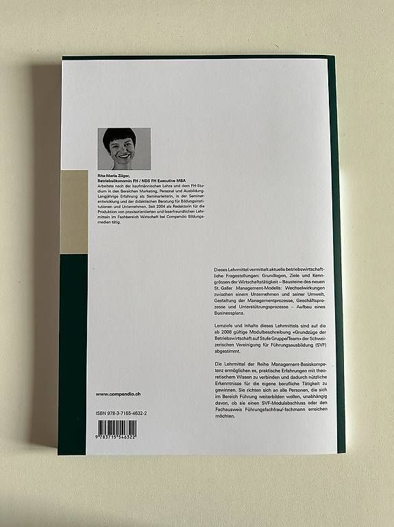 Libri: Compendio - Betriebswirtschaft Management-Basiskompetenz – Usato da Hünenberg venduto da AndreaO7 1