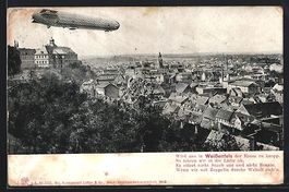 Weissenfels, Zeppelin fliegt über den O