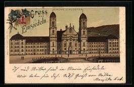 AK Einsiedeln, Kirche und Kloster, 1899