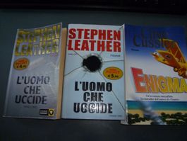 3 Libri in italiano leather cussler