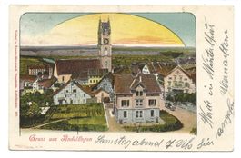 Gruss aus Andelfingen (ZH) Weinland - Dorfpartie Kirche Post