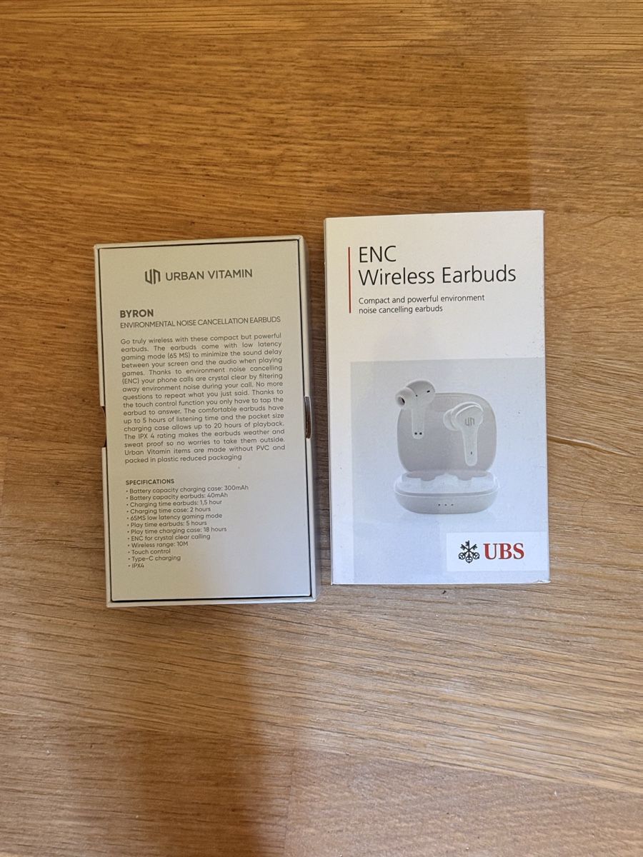 Cuffie: ENC WIRELESS EARBUDS. UBS Logo – Nuovo e nell'imballaggio originale da Davos Platz venduto da leo787 3
